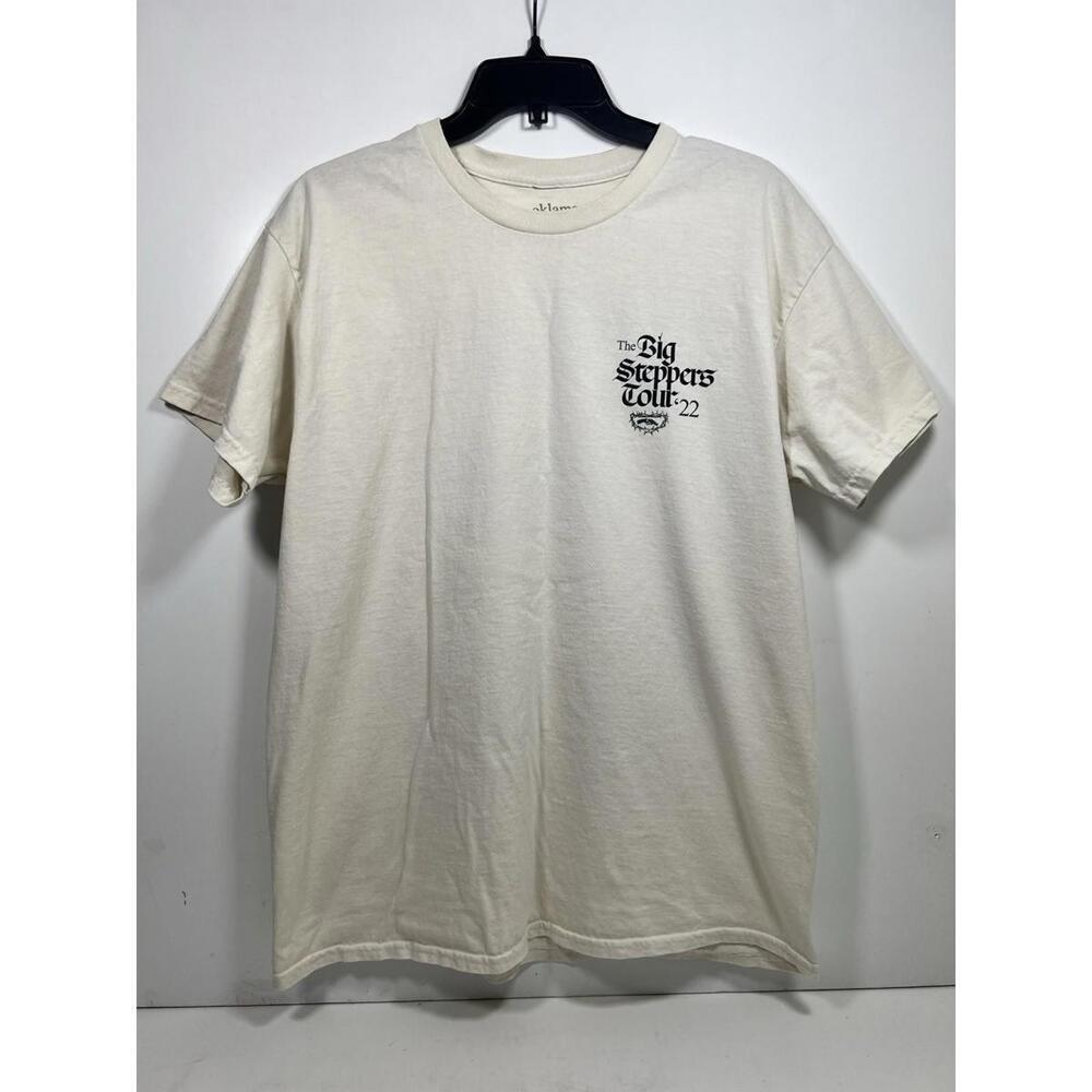 Kendrick Lamar Oklama Big Steppers Tour 2022 Graphic Tshirt Size Med Ivory Rap